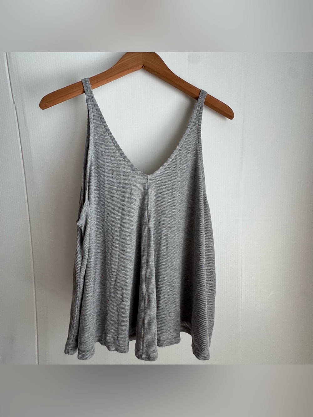 Women’s Gray V-Neck Swing Tank Top